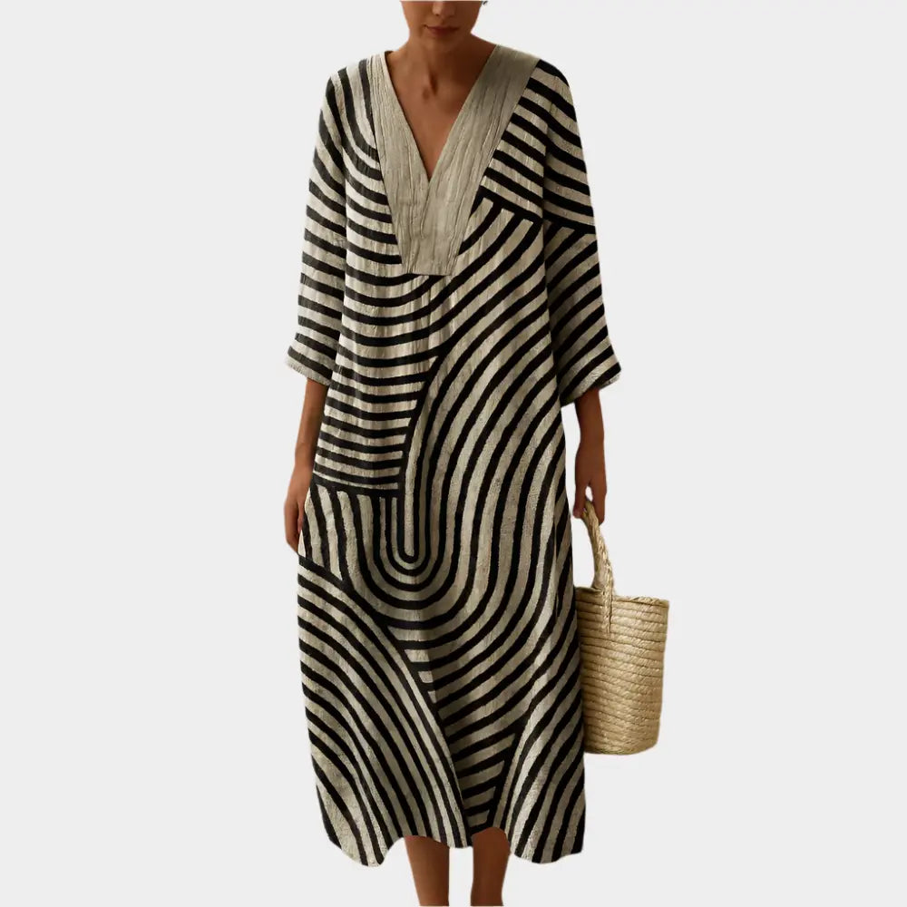 Tidal Stripes Maxi Kaftan Jasmine's Boutique Australia