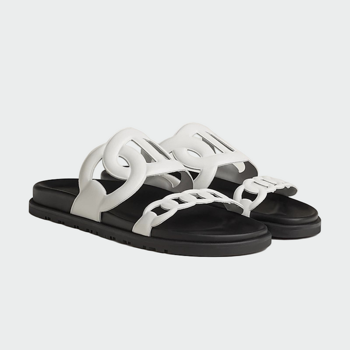 chain-link flat slide sandals Jasmine's Boutique Australia