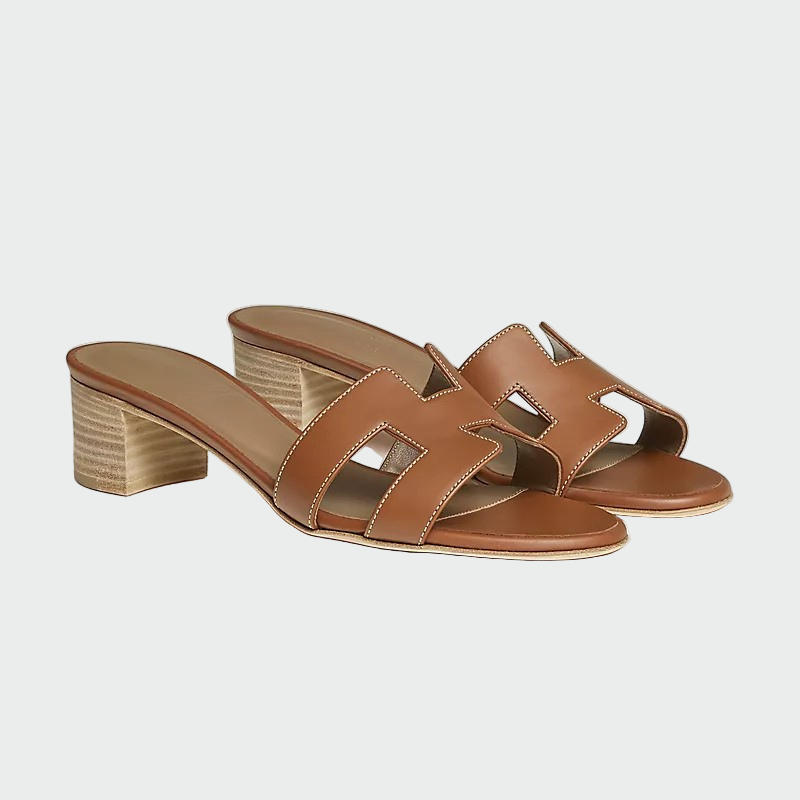 classic tan block mules Jasmine's Boutique Australia