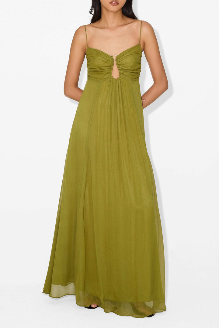 Olive Serenity Keyhole Maxi Dress Jasmine's Boutique Australia