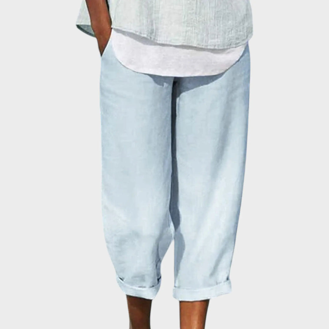 Seabreeze Relaxed Linen Capri Pants Jasmine's Boutique Australia