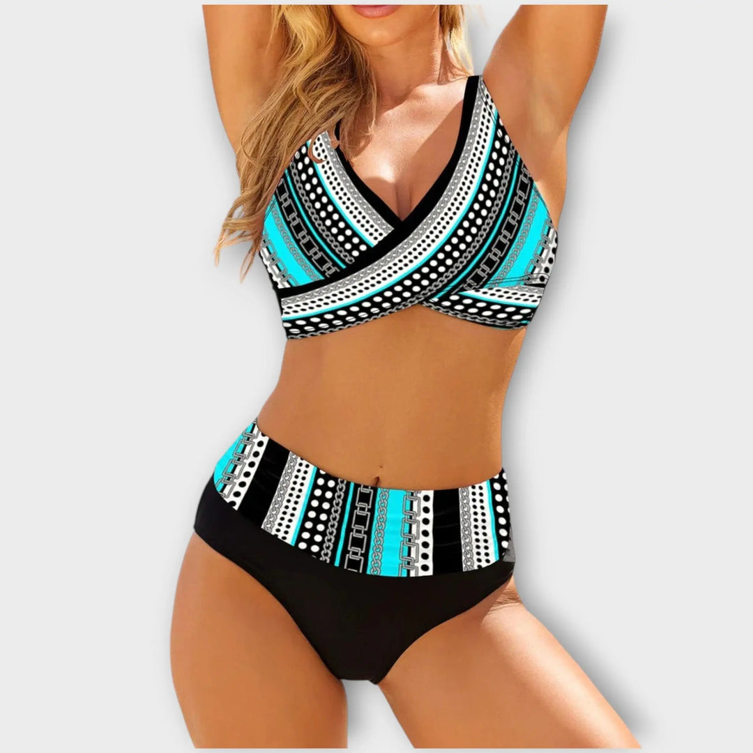 Ocean Horizon Wrap Bikini Set Jasmine's Boutique Australia