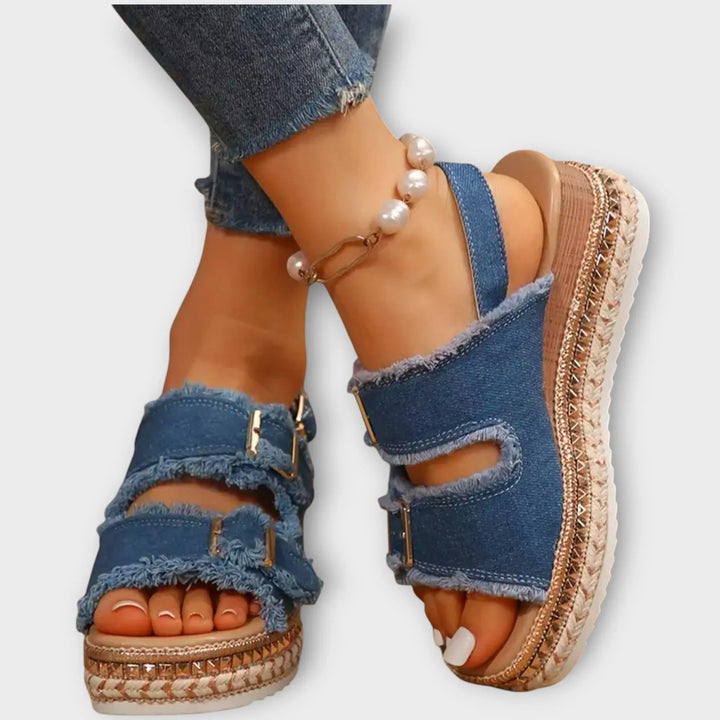 Casual Denim Wedges Jasmine's Boutique Australia