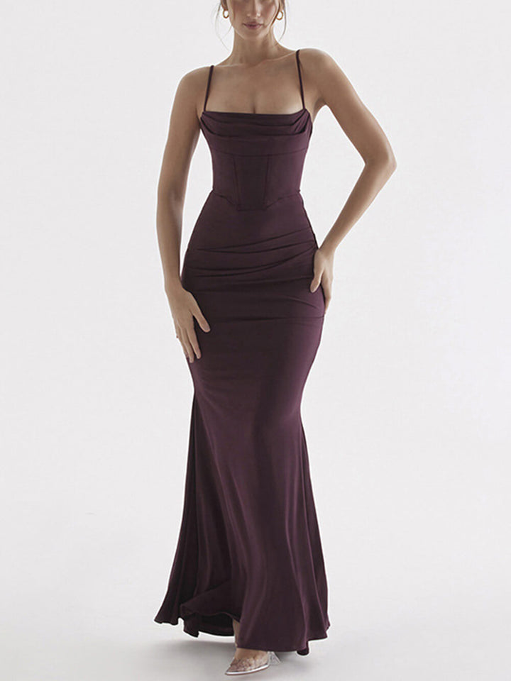 Square Neck Corset Fishtail Maxi Dress Jasmine's Boutique Australia