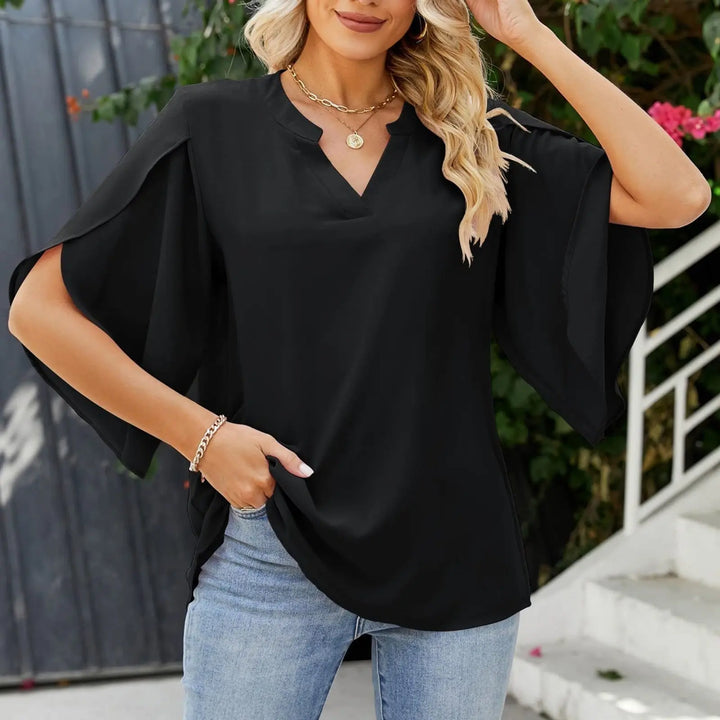 Emerald Breeze Split Sleeve Blouse Jasmine's Boutique Australia