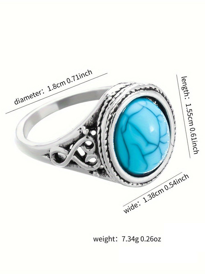 Silver ring with exquisite blue stone Jasmine's Boutique Australia