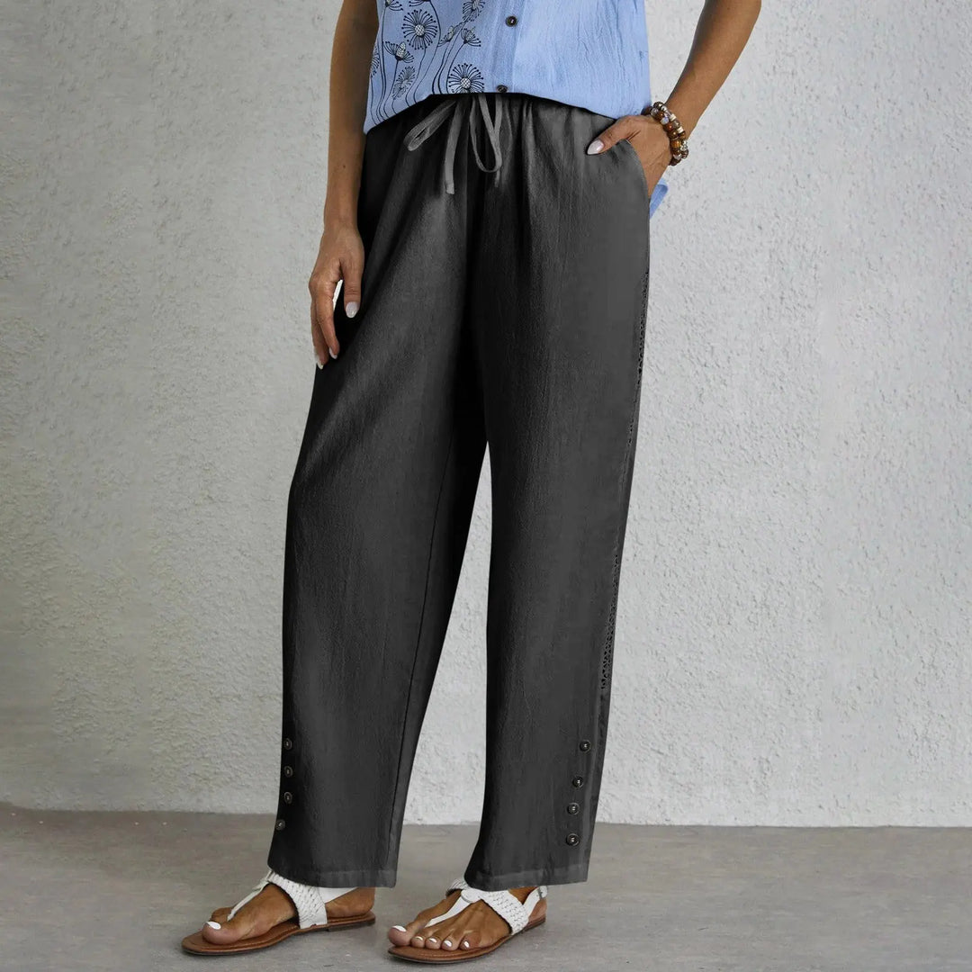 Coastal Charm Embroidered Wide-Leg Pants Jasmine's Boutique Australia