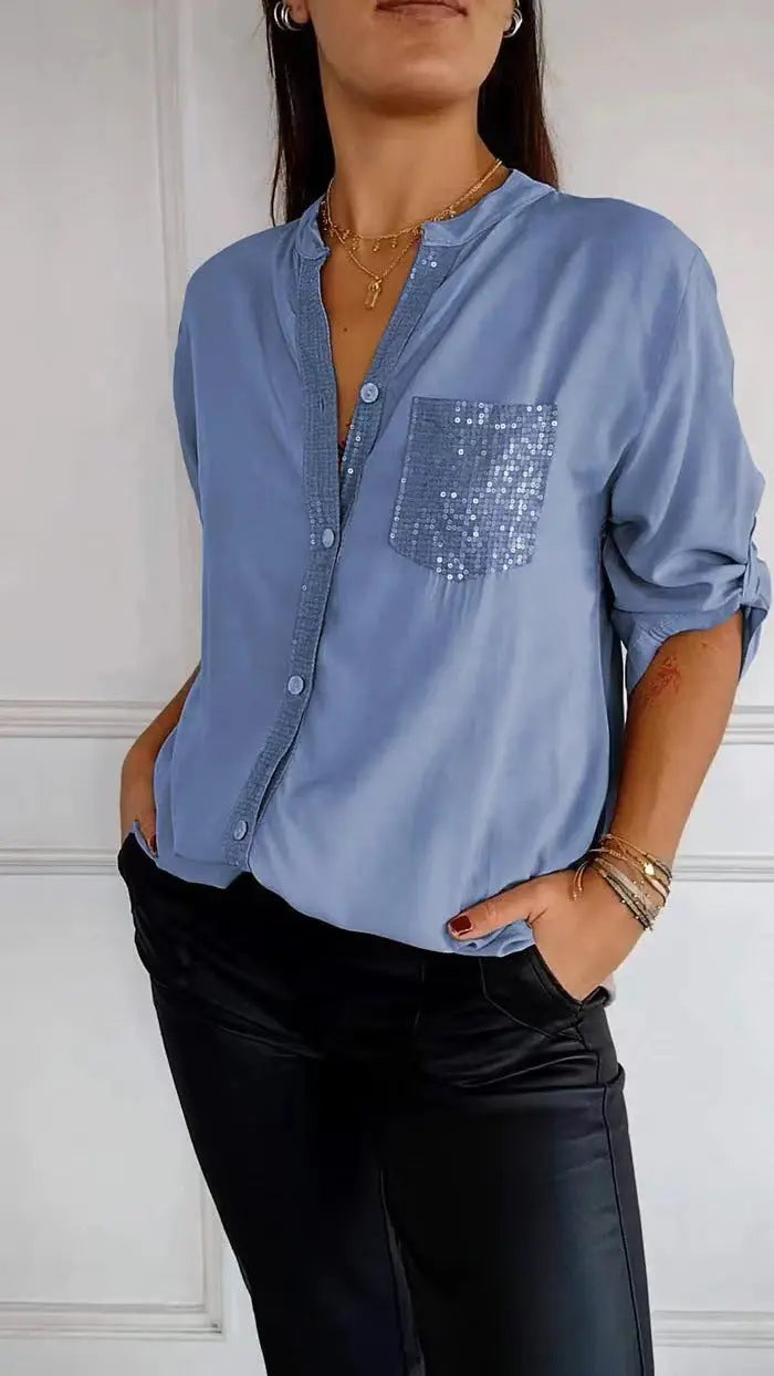 Teal Spark Luxe Shirt Jasmine's Boutique Australia