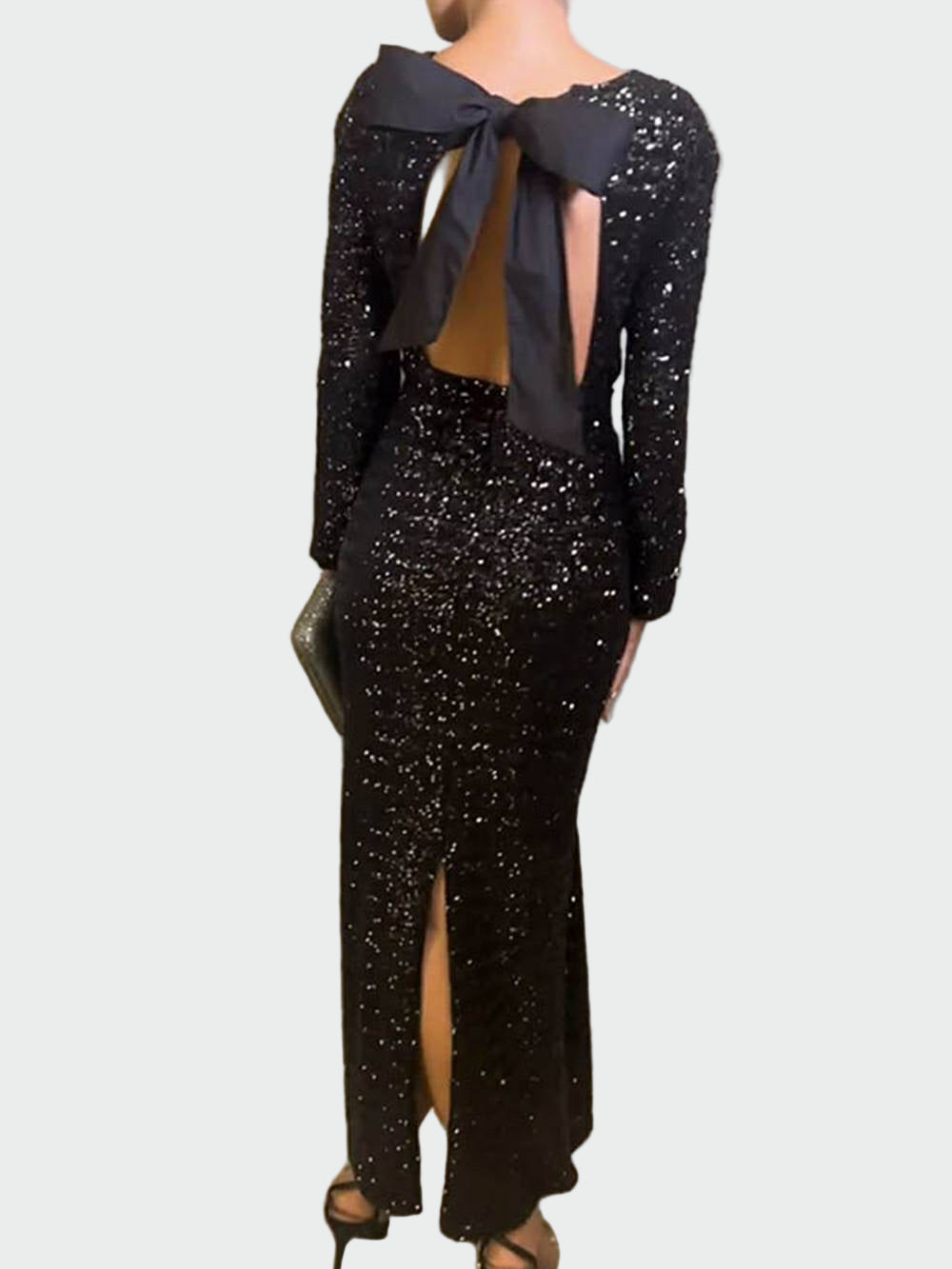Sequin Bow Maxi Dress Jasmine's Boutique Australia