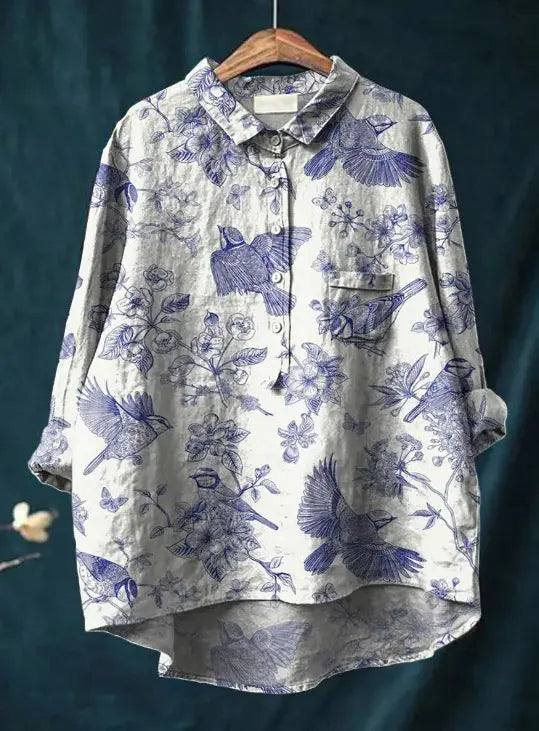 Artistic Bloom Button-Up Shirt Jasmine's Boutique Australia