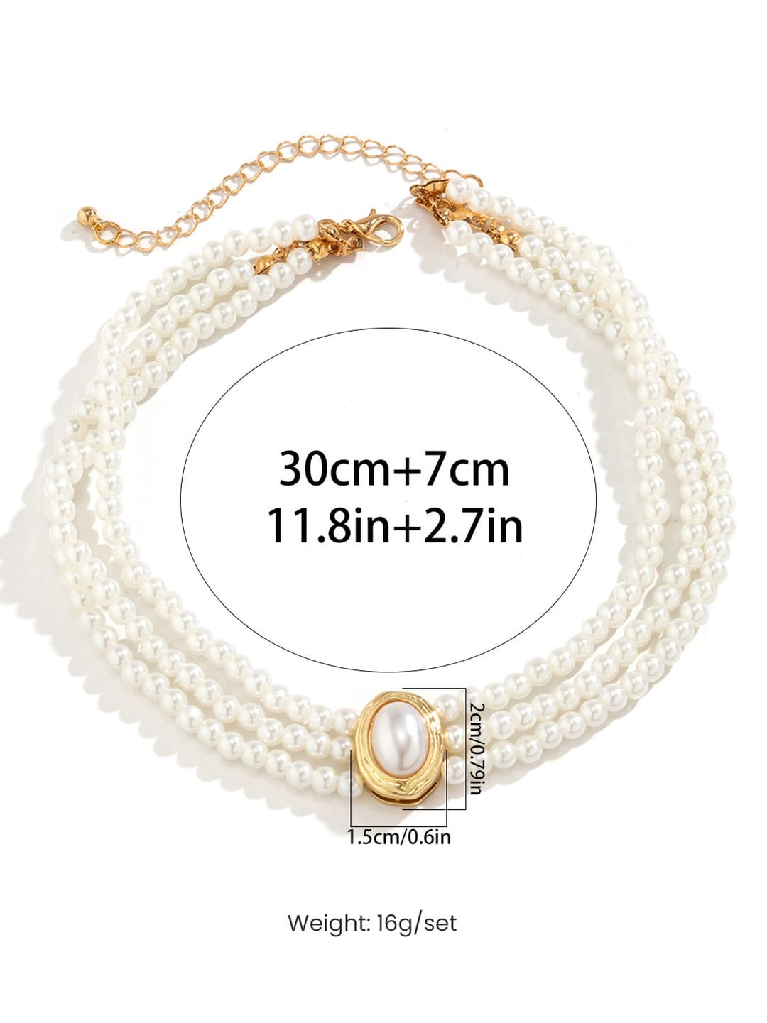 Short necklace made of faux pearls and turquoise beads Jasmine's Boutique Australia