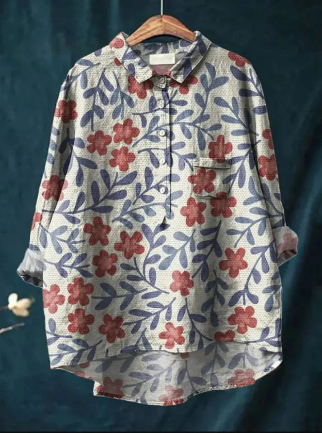 Artistic Bloom Button-Up Shirt Jasmine's Boutique Australia