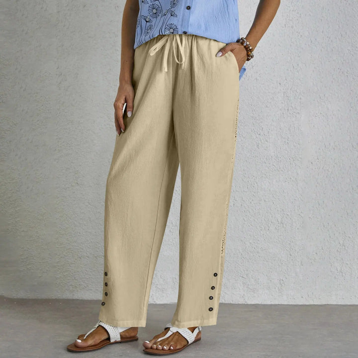 Coastal Charm Embroidered Wide-Leg Pants Jasmine's Boutique Australia