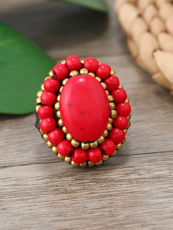 Turquoise Weave Ring Jasmine's Boutique Australia