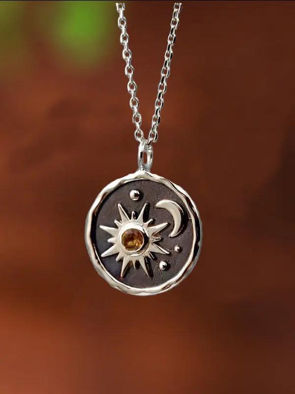 Boho Sun Moon Necklace  Liora Lane Boutique Κολιέ