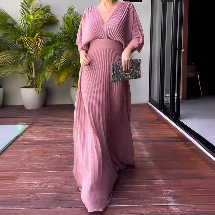 Sassa - Floating Ribbed Dress with V-Neck Jasmine's Boutique Australia