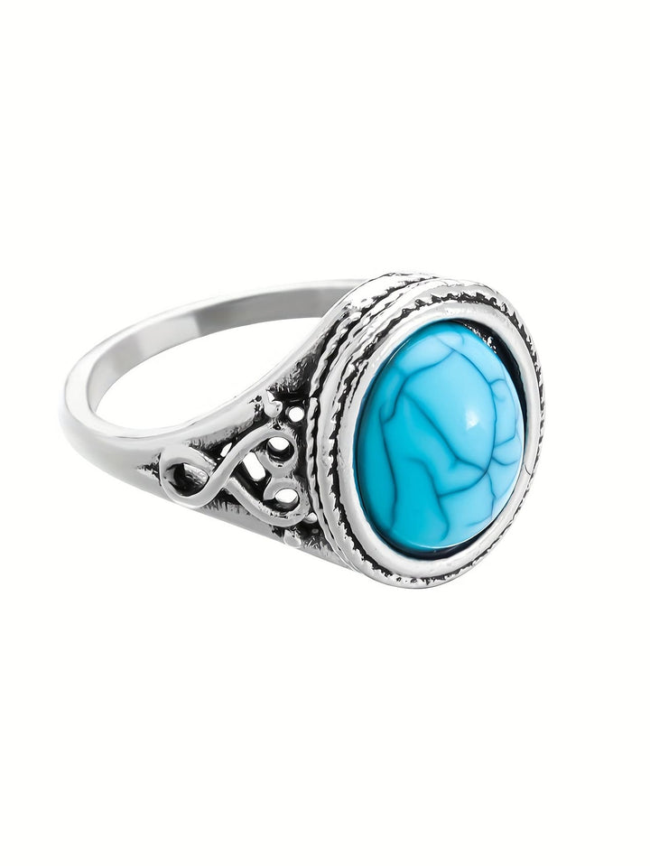 Silver ring with exquisite blue stone Jasmine's Boutique Australia
