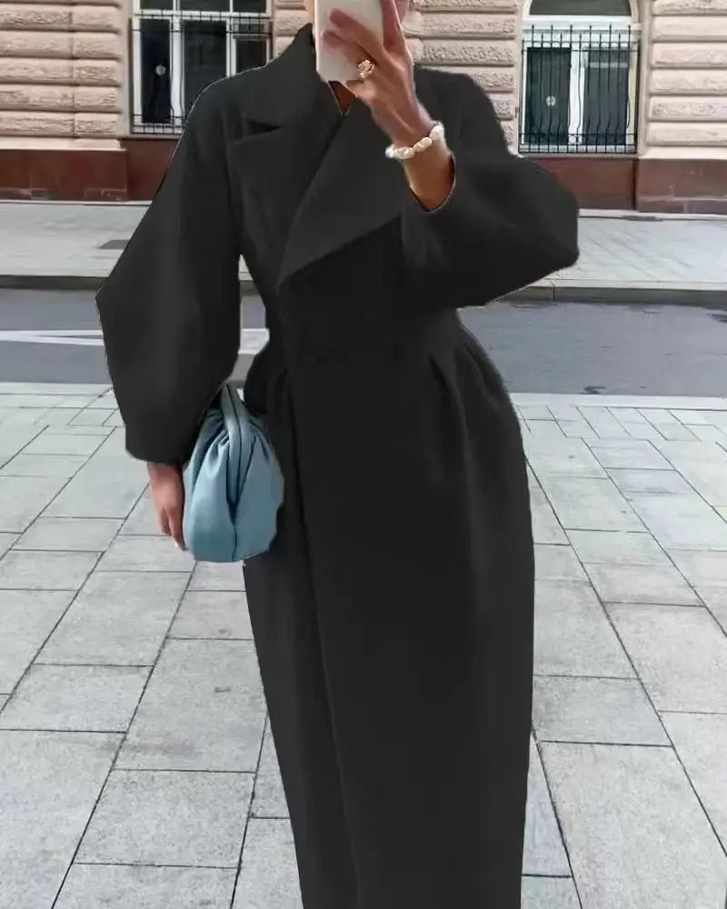 Royal Elegance Belted Maxi Coat Jasmine's Boutique Australia