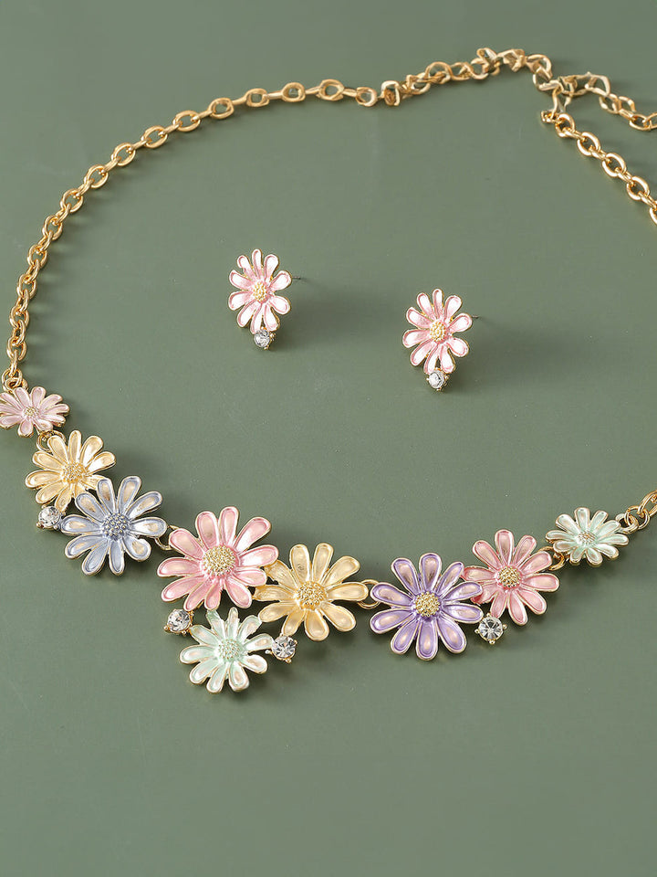 SOHI Jewelry Set Women's Multicolored Pastel Flora Jasmine's Boutique Australia