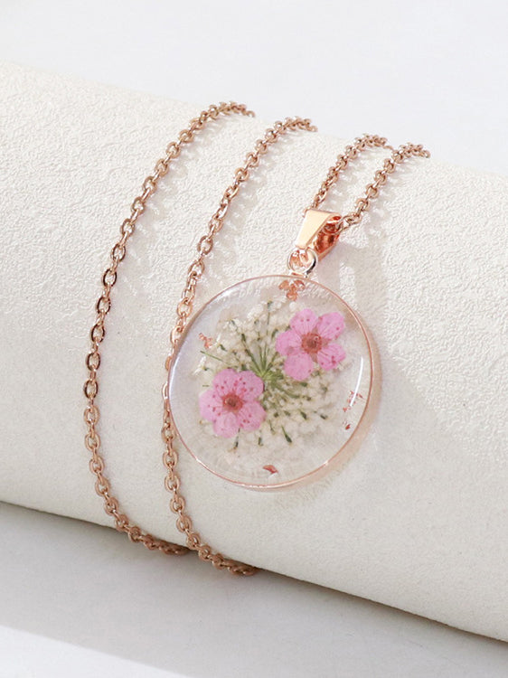 Real Dried Forget-Me-Not Flower Necklace Jasmine's Boutique Australia