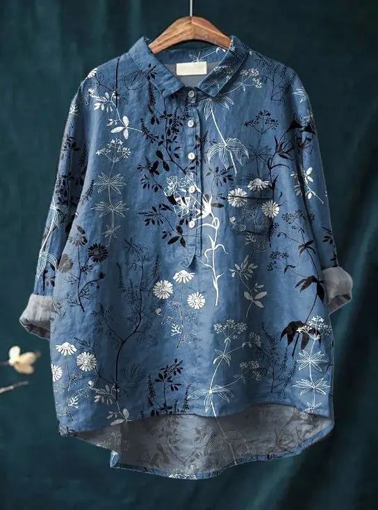Artistic Bloom Button-Up Shirt Jasmine's Boutique Australia