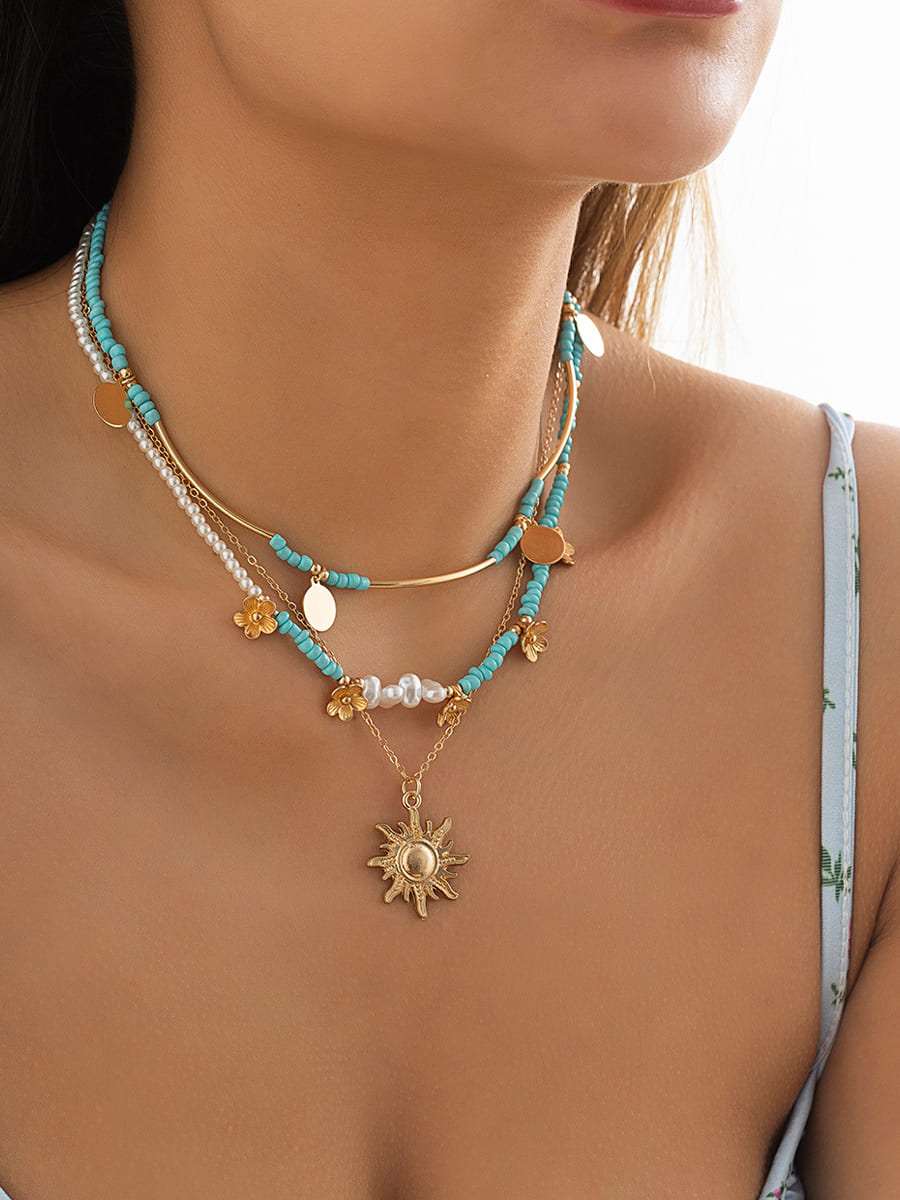Pearl Necklace with Beads 3 pcs Jasmine's Boutique Australia