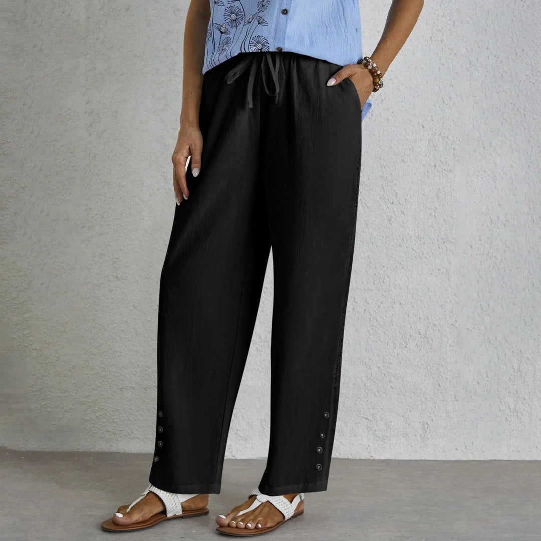 Coastal Charm Embroidered Wide-Leg Pants Jasmine's Boutique Australia