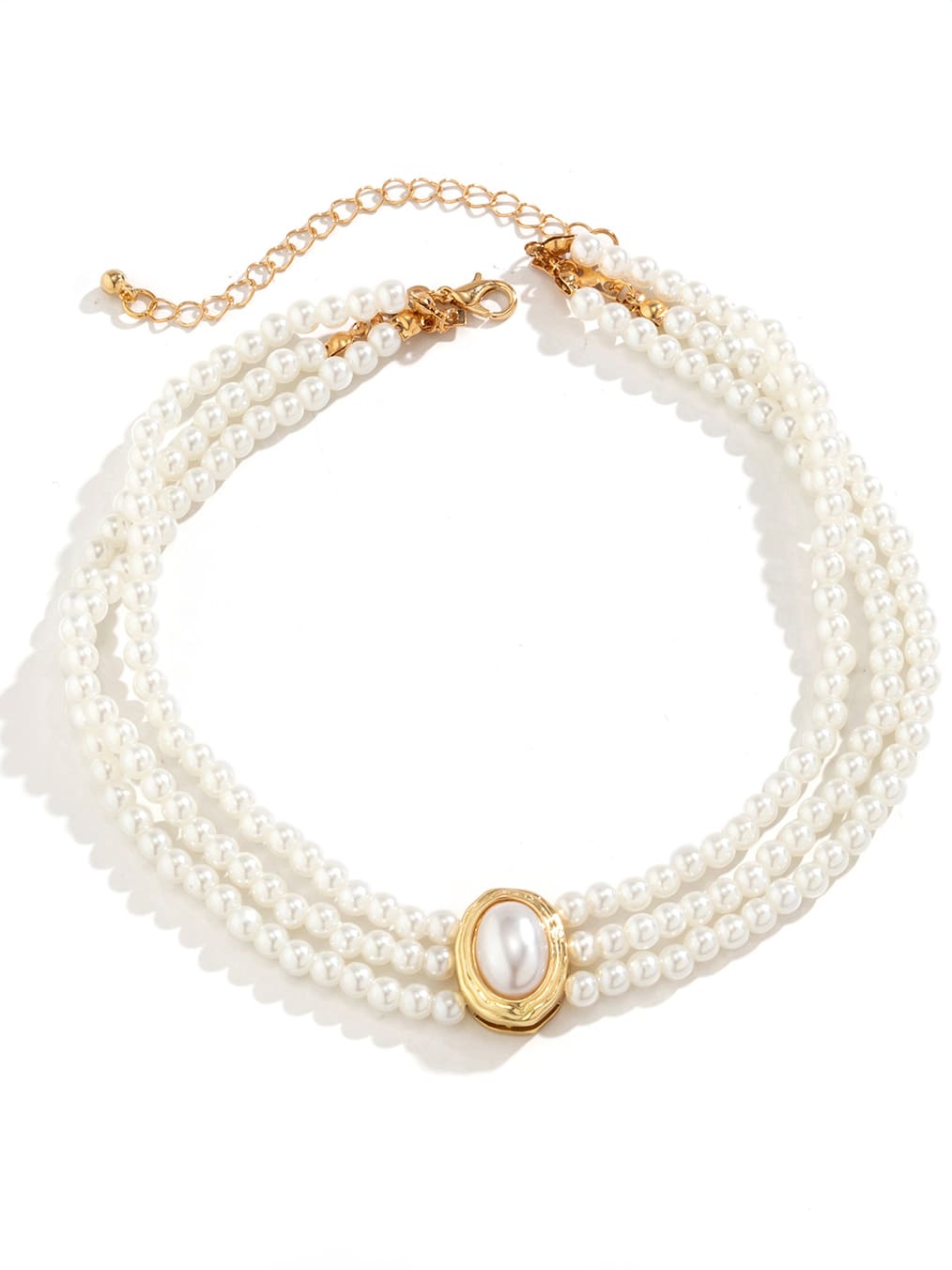 Short necklace made of faux pearls and turquoise beads Jasmine's Boutique Australia