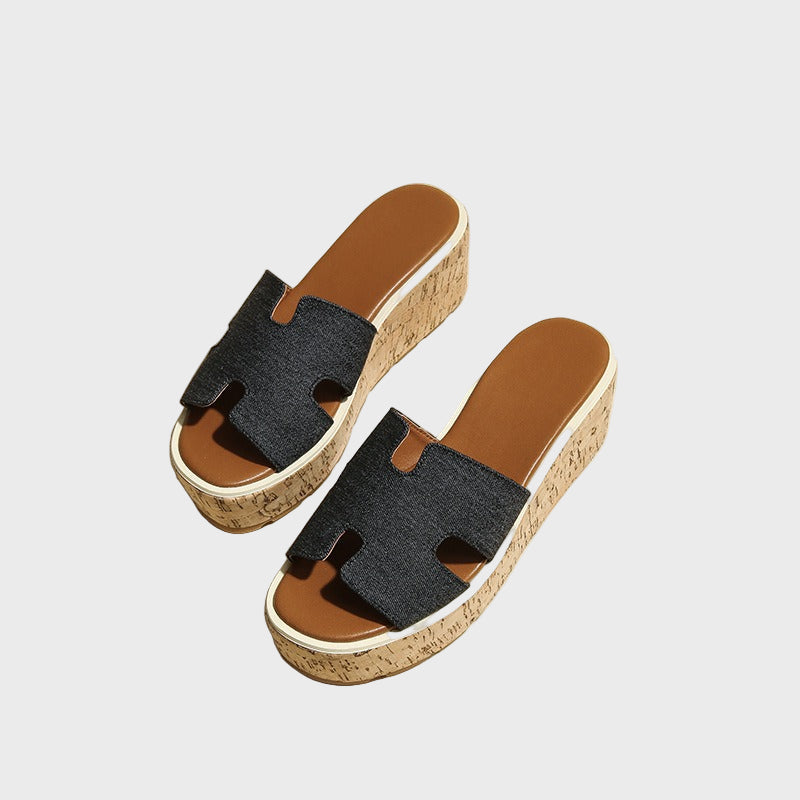 Denim Bliss Wedge Sandals Jasmine's Boutique Australia