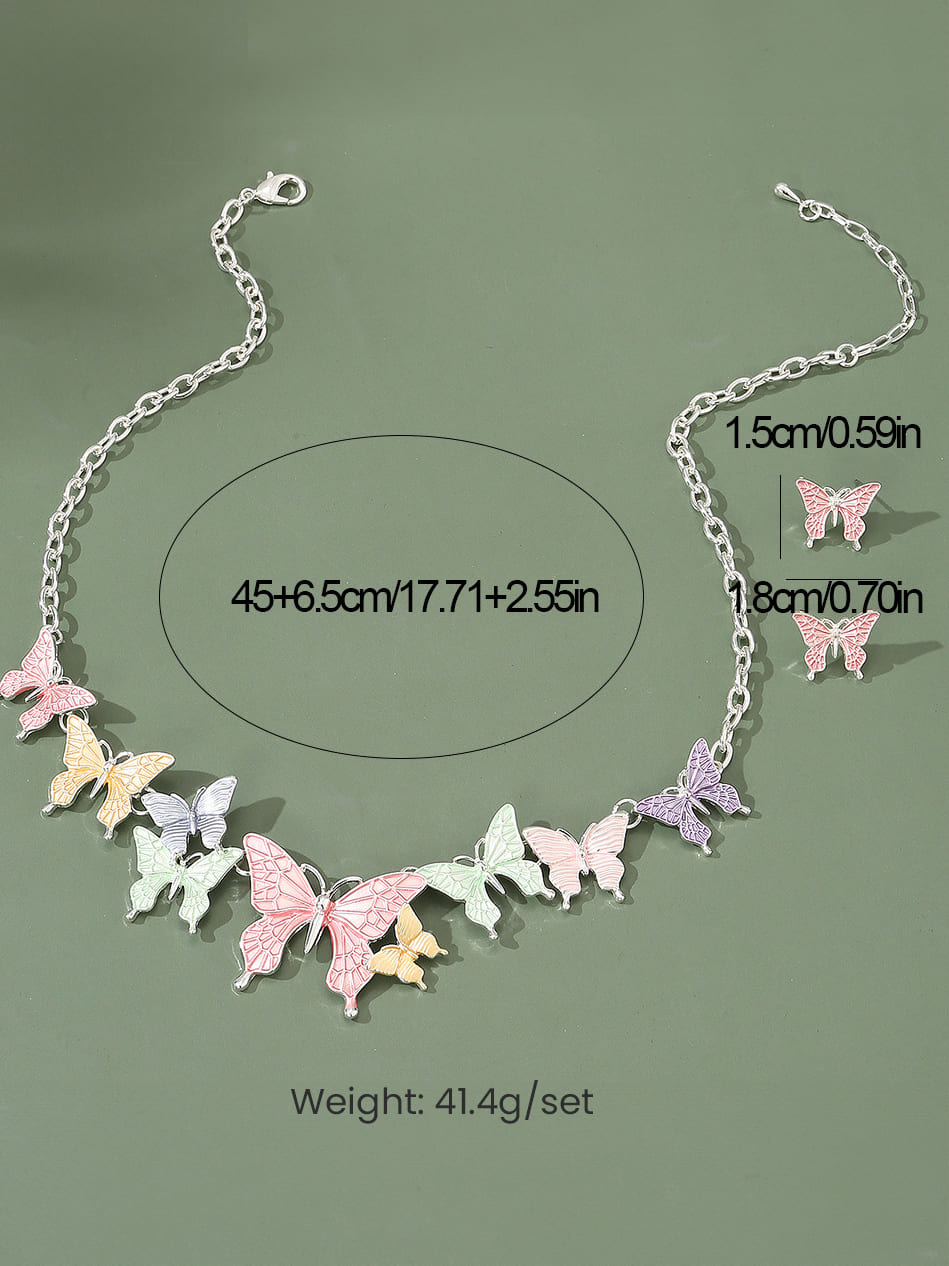 SOHI Jewelry Set Women's Multicolored Pastel Flora Jasmine's Boutique Australia