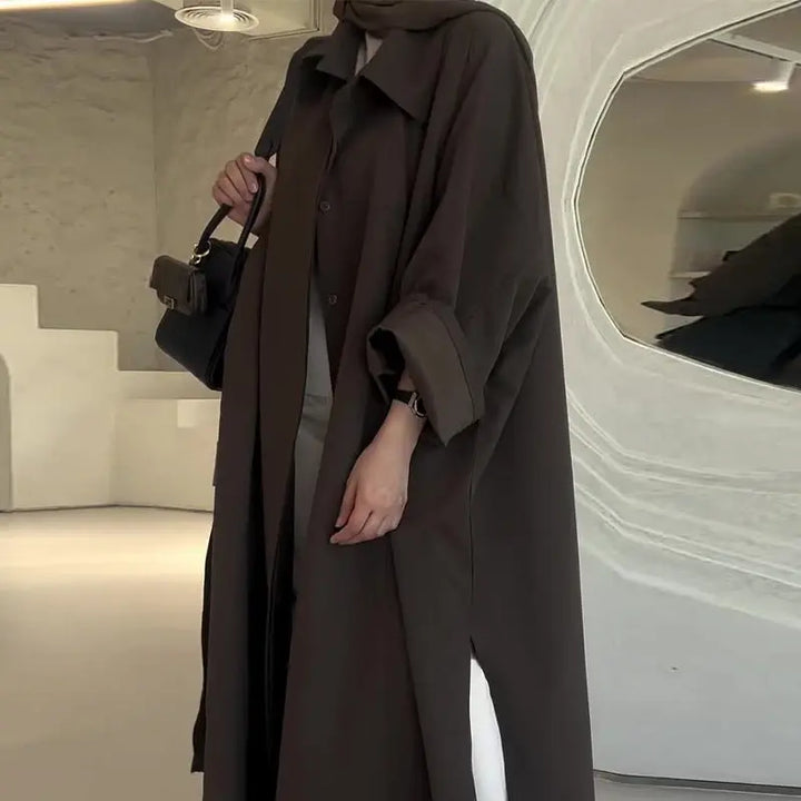 Mocha Flow Oversized Long Coat Jasmine's Boutique Australia
