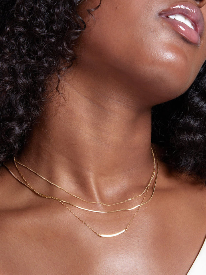 LUXE Curved Bar Necklace Jasmine's Boutique Australia