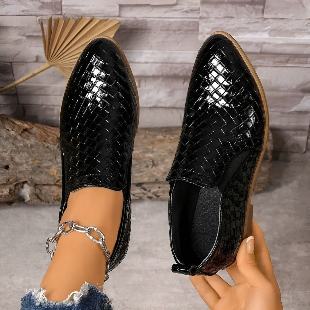 The Aria Woven Luxe Loafers – Midnight Black Jasmine's Boutique Australia