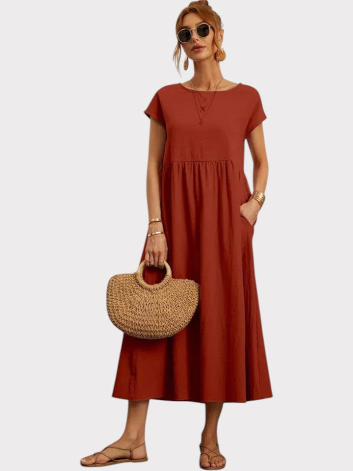 Crimson Breeze Midi Dress Jasmine's Boutique Australia