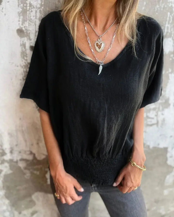 Sand Dune Relaxed Linen Top Jasmine's Boutique Australia