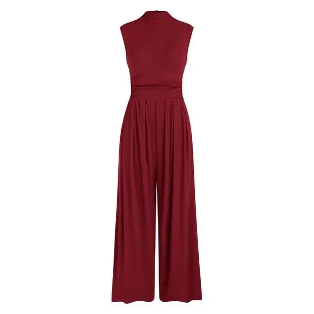 Sleeveless High-Neck Wide-Leg Jumpsuit Jasmine's Boutique Australia