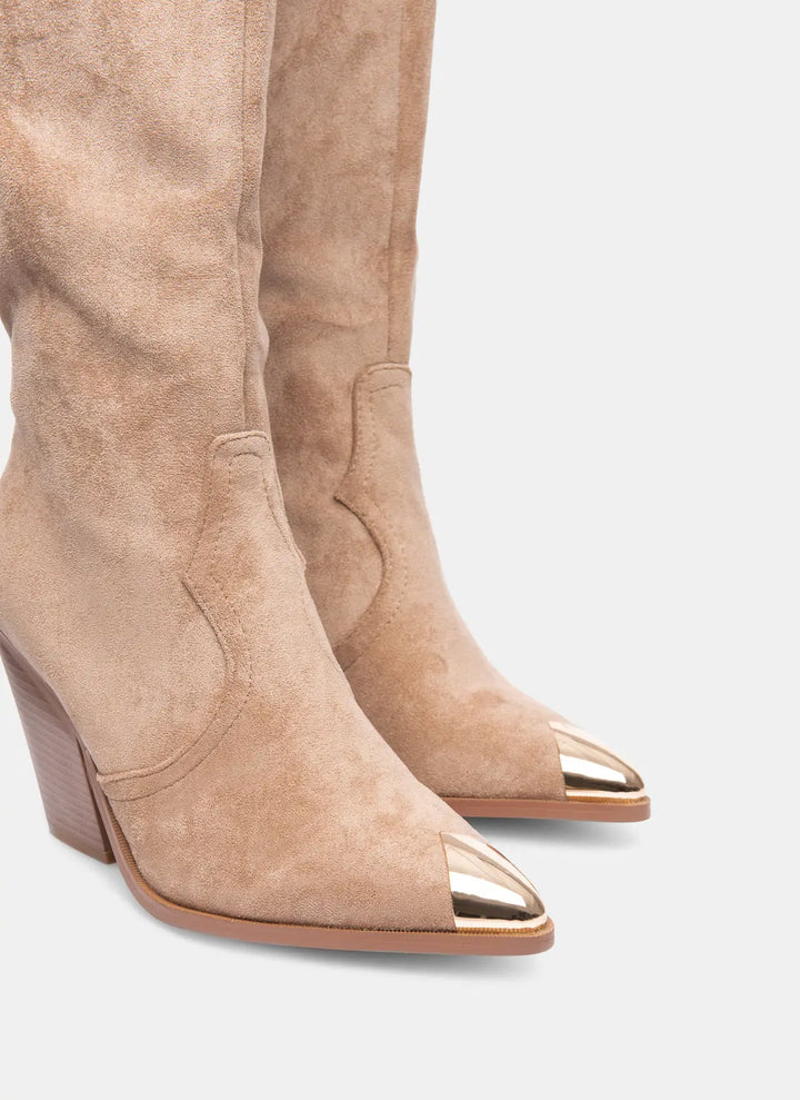 Desert Elegance Suede Knee-High Boots Jasmine's Boutique Australia
