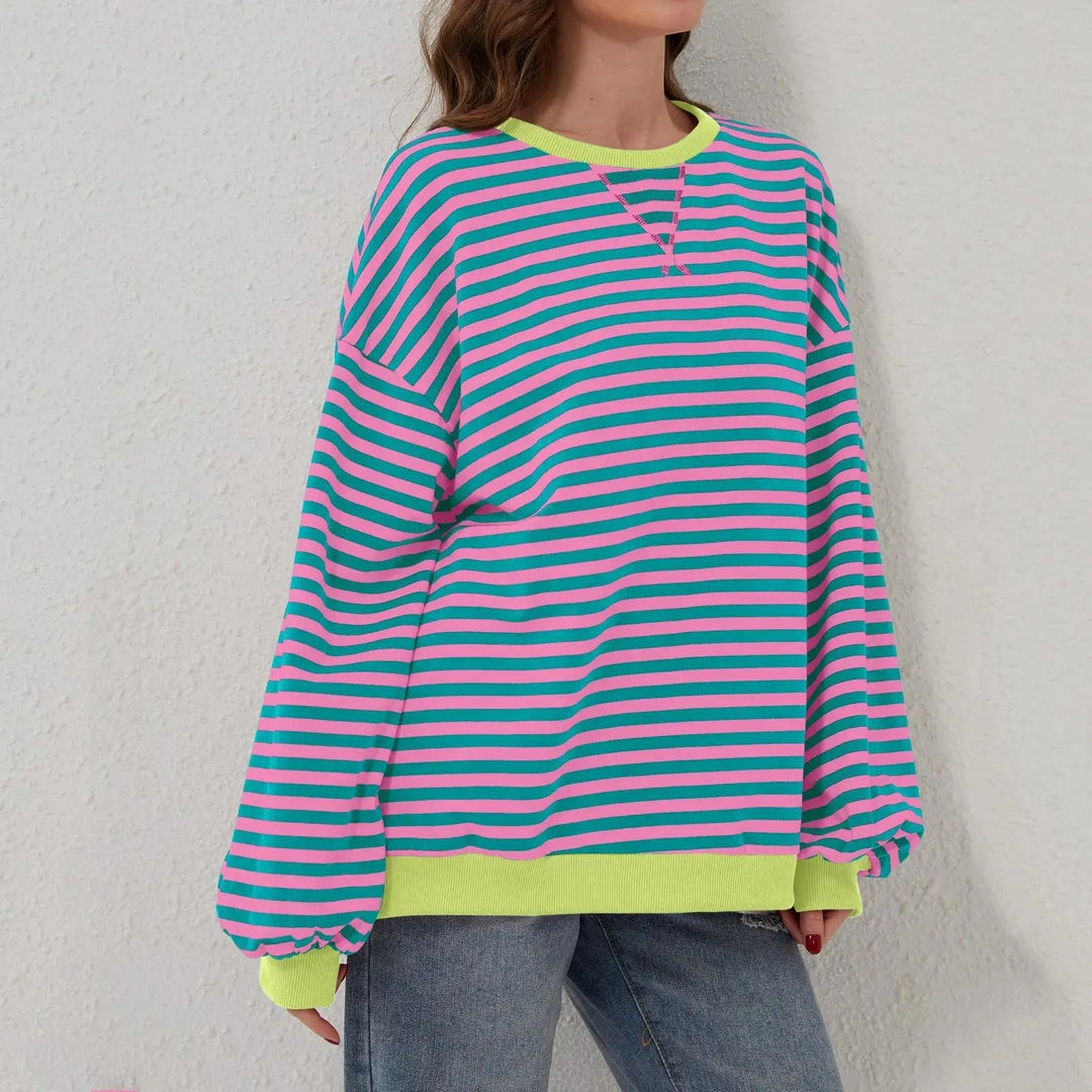 Striped Relaxed Fit Sweatshirt Jasmine's Boutique Australia