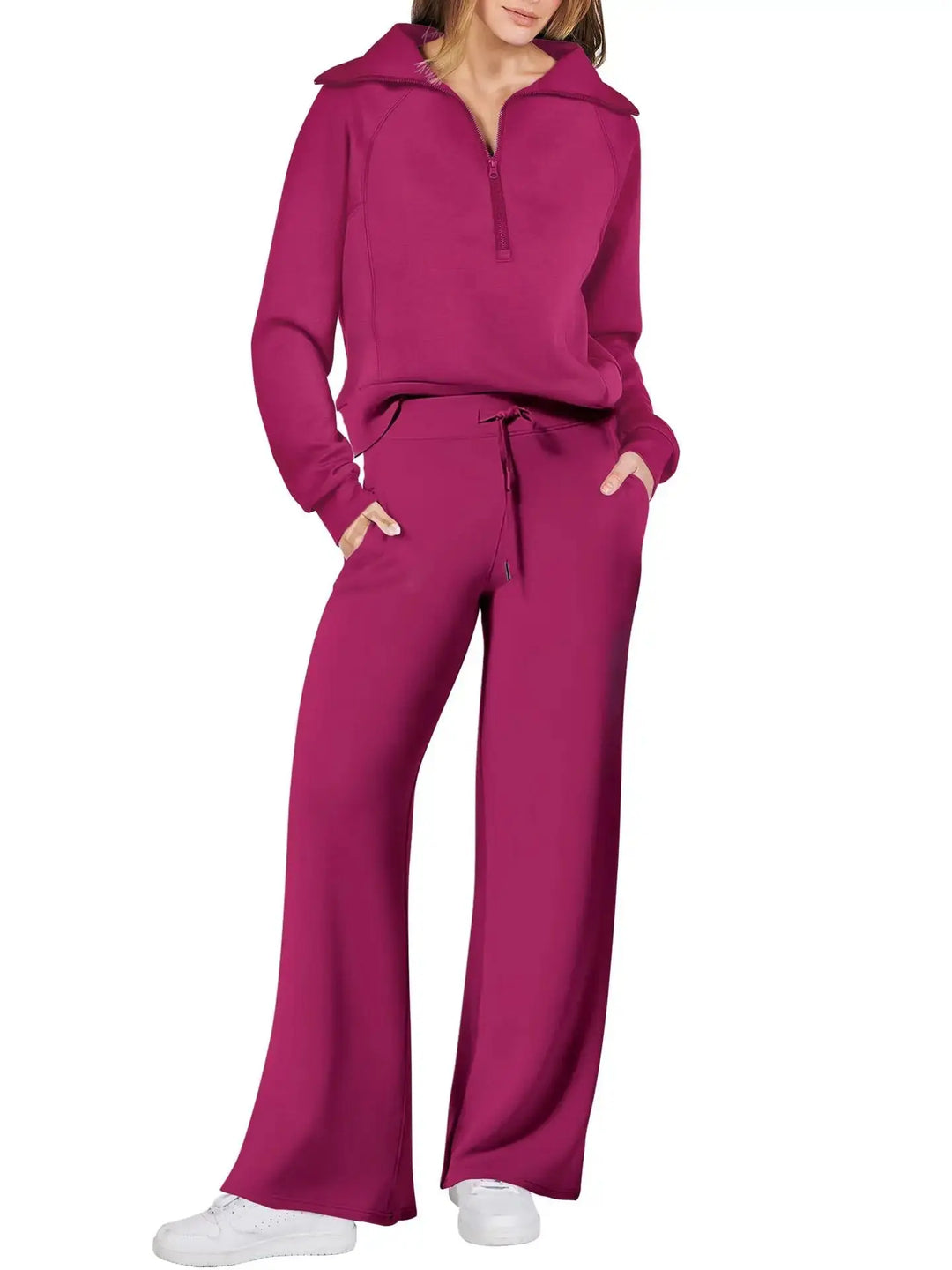 Mocha Luxe Wide-Leg Lounge Set Jasmine's Boutique Australia