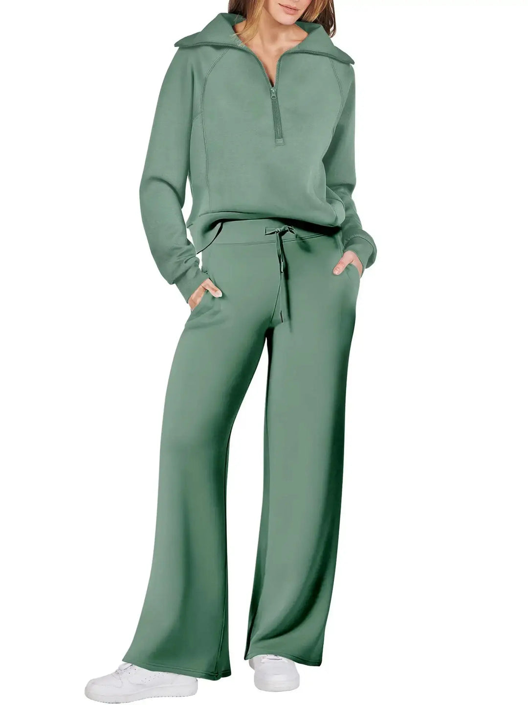 Mocha Luxe Wide-Leg Lounge Set Jasmine's Boutique Australia