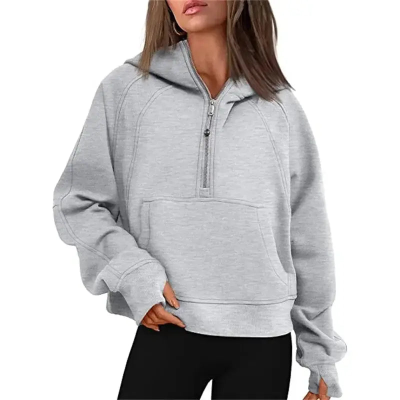 Essential Beige Half-Zip Hoodie Jasmine's Boutique Australia