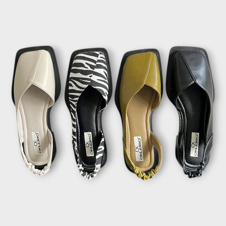 Faux Leather Moccasins with Elastic Heel Liora Lane Boutique