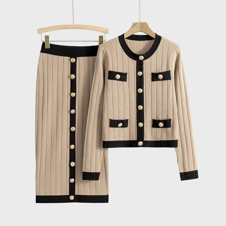 Classic Contrast Button Knit Set Jasmine's Boutique Australia
