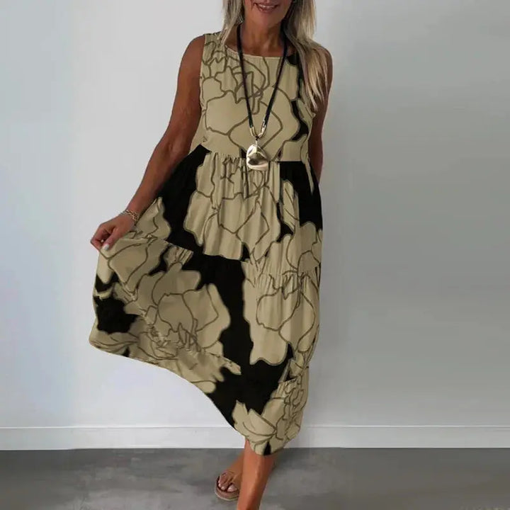 Flowing Abstract Bloom Maxi Dress Jasmine's Boutique Australia