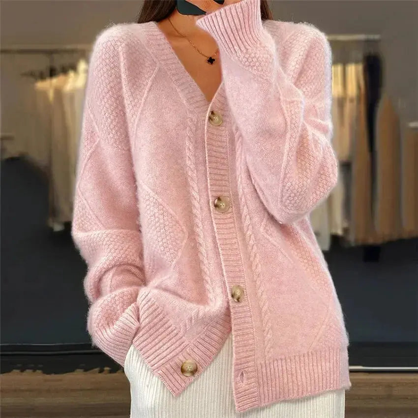 Soft Blush Oversized Knit Cardigan Jasmine's Boutique Australia