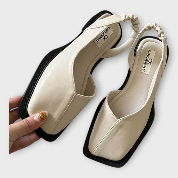 Faux Leather Moccasins with Elastic Heel Liora Lane Boutique