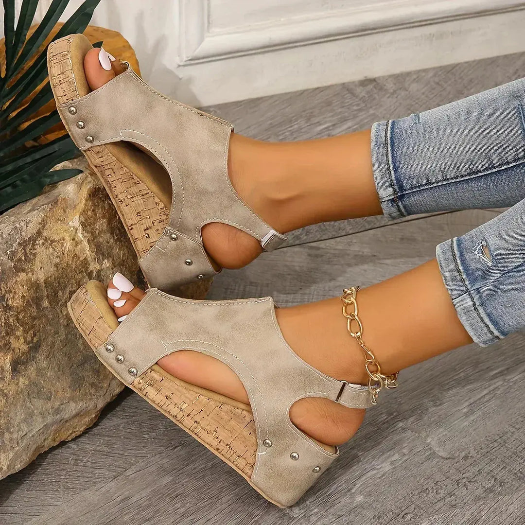 Rustic Edge Wedge Sandals Jasmine's Boutique Australia