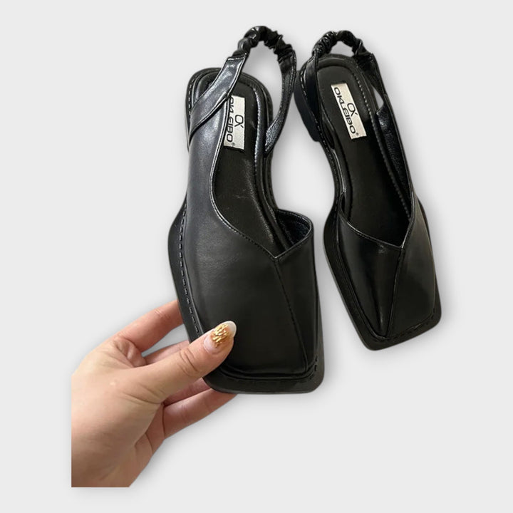 Faux Leather Moccasins with Elastic Heel Liora Lane Boutique