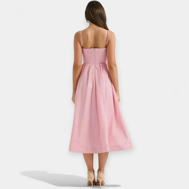 Mini Dress with Round Neckline and Straps Jasmine's Boutique Australia