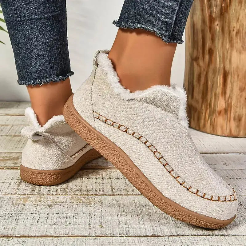 Cozy Faux Fur Lined Moccasin Sneakers Jasmine's Boutique Australia
